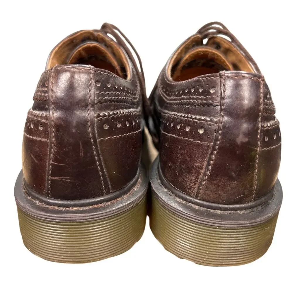 Dr. Marten’s Unisex Brown Leather Brogue Wingtip Oxfords Size M 10 W 11